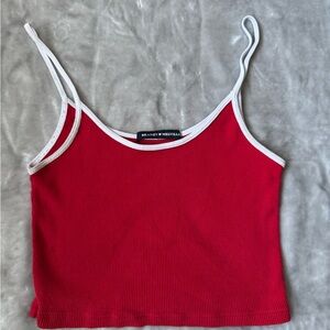 Brandy Melville Red Camisole with White Trim
